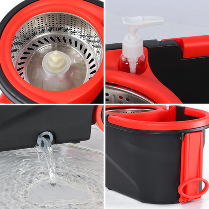 Set de Fregona Giratoria con Cubo Escurridor (Sin Pedal)