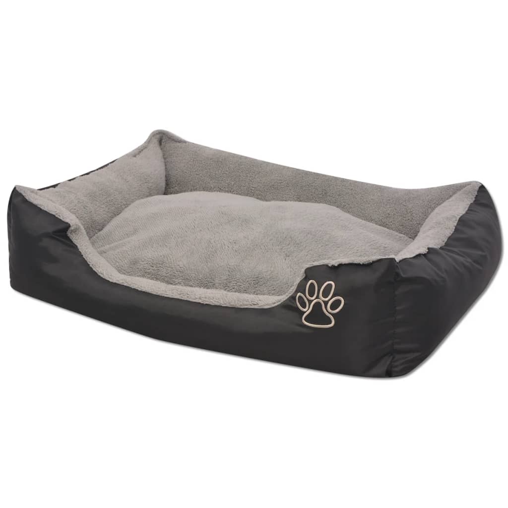Cama para perro con cojín acolchado Talla M negra