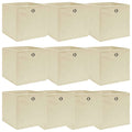 Cajas de almacenaje 10 uds tela crema