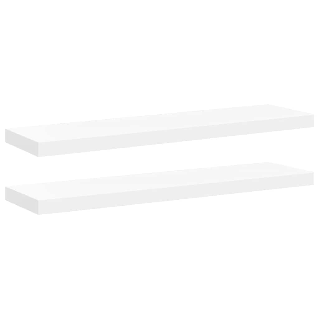 Estantes flotantes pared 2 uds MDF blanco