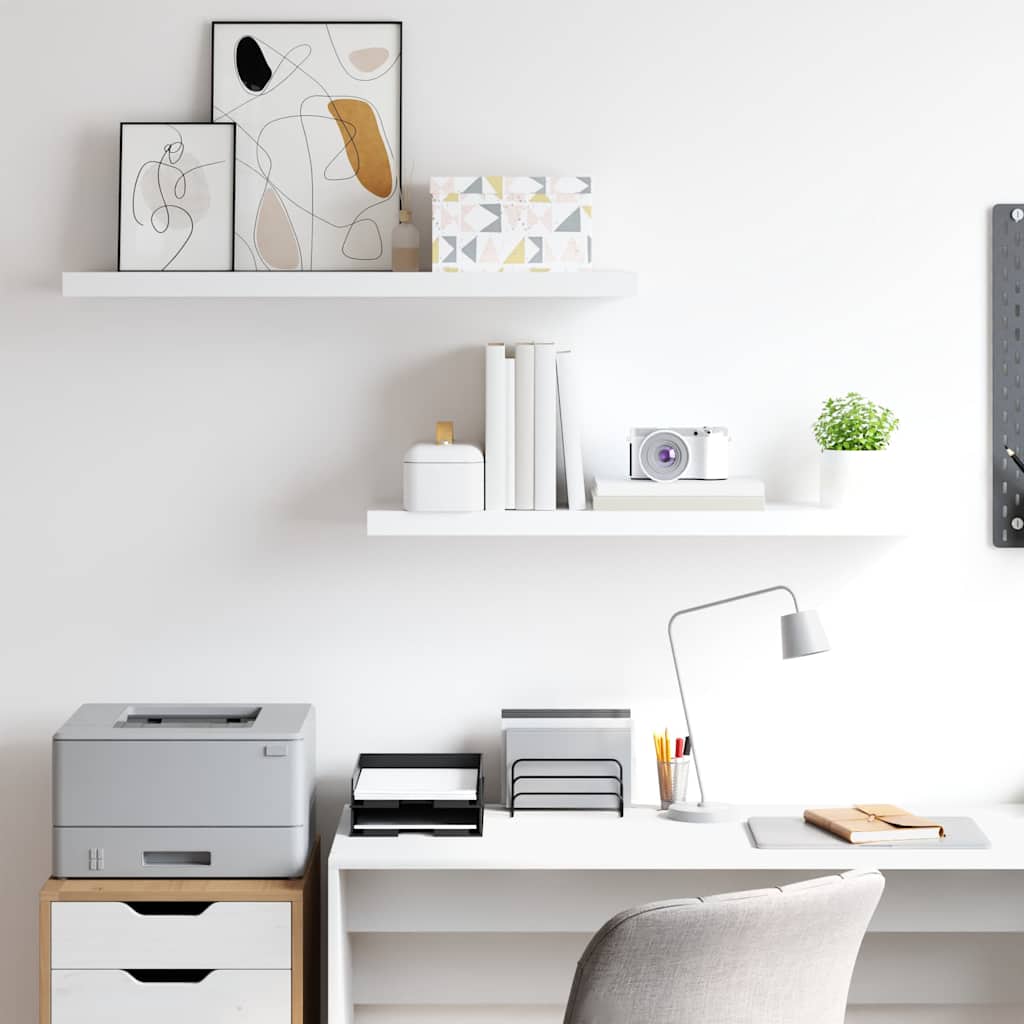 Estantes flotantes pared 2 uds MDF blanco