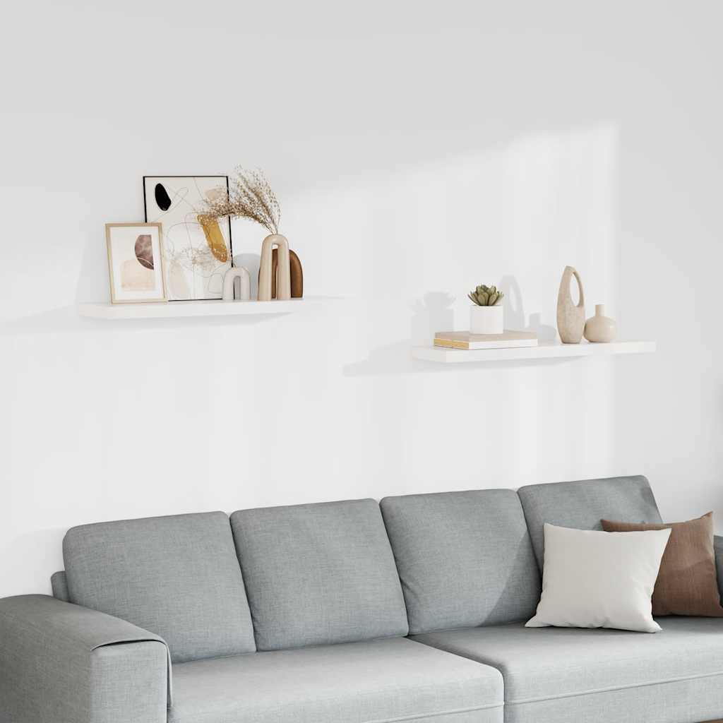 Estantes flotantes pared 2 uds MDF blanco