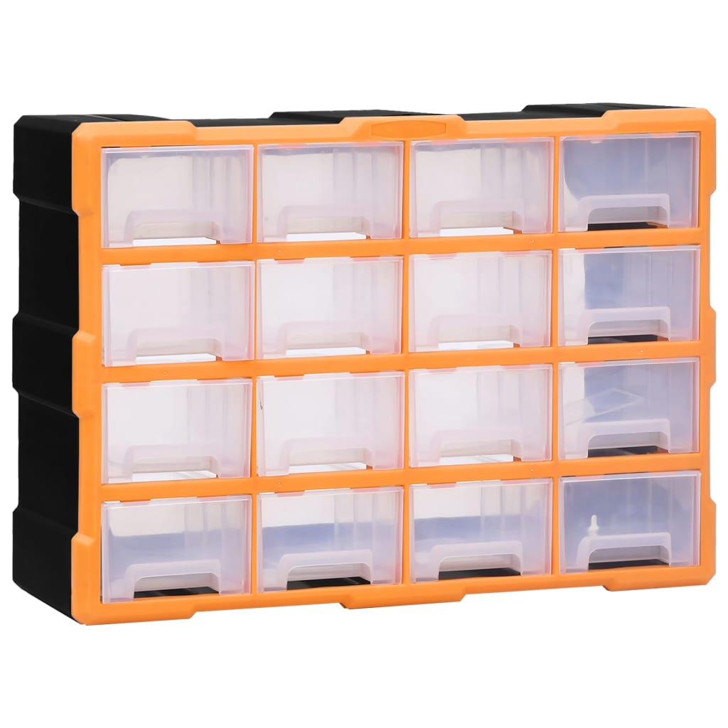 Organizador multicajones con 16 cajones medianos 52x16x37 cm