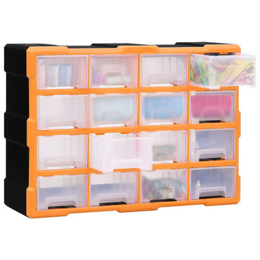 Organizador multicajones con 16 cajones medianos 52x16x37 cm
