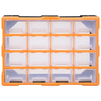 Organizador multicajones con 16 cajones medianos 52x16x37 cm