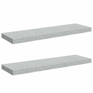 Estante flotante pared 2 uds MDF gris hormigón
