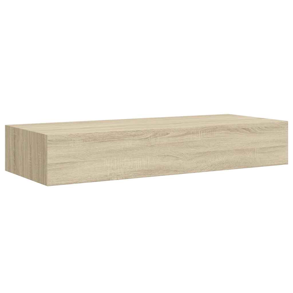 Estante con cajón de pared MDF roble