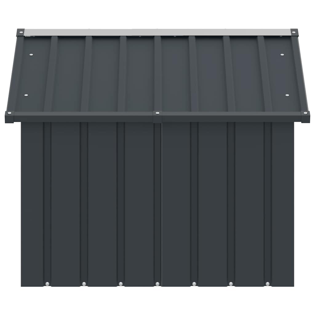 Casa de perro acero galvanizado antracita 116,5x103x81,5 cm