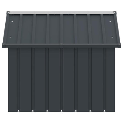 Casa de perro acero galvanizado antracita 116,5x103x81,5 cm