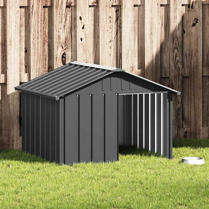 Casa de perro acero galvanizado antracita 116,5x103x81,5 cm
