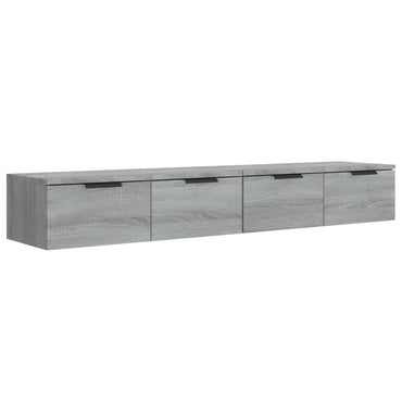 Armarios de pared 2 uds contrachapada gris Sonoma