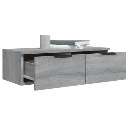 Armarios de pared 2 uds contrachapada gris Sonoma