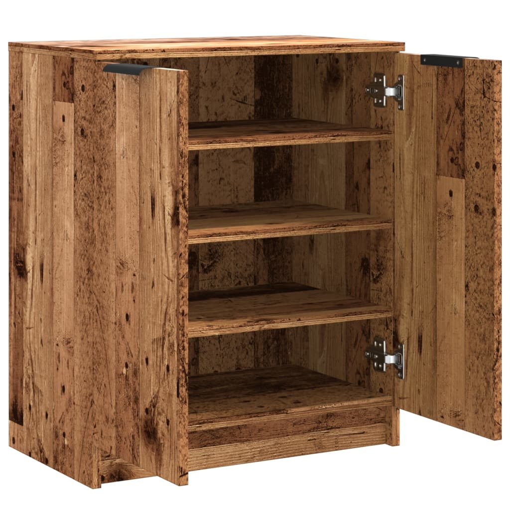 Mueble zapatero madera de ingeniería envejecida