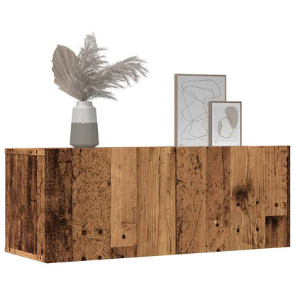 Muebles para TV de pared 2 uds madera envejecida