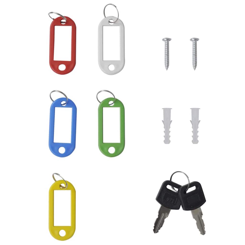 Caja de Llaves con cerradura Marfil 20 x 7,5 x 25 cm Acero