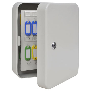 Caja de Llaves con cerradura Marfil 20 x 7,5 x 25 cm Acero