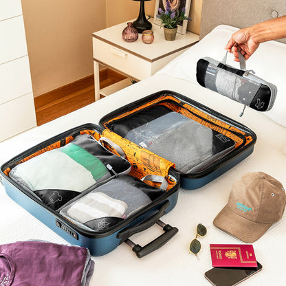 Set de Organizadores de Viaje para Maleta – Bolsas de Compresión y Organización de Ropa (4 Unidad)