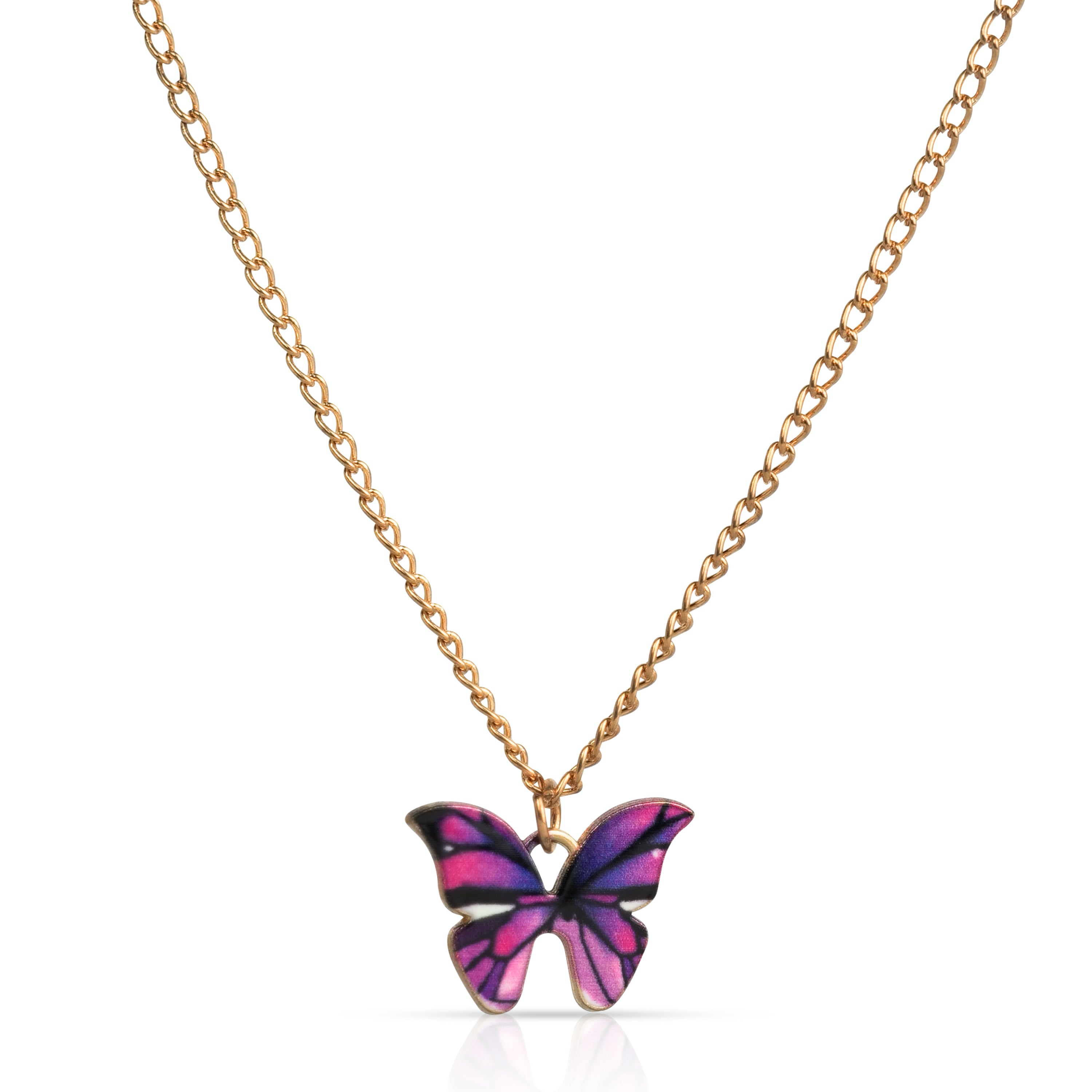 Collar Mariposa Rosa Morada