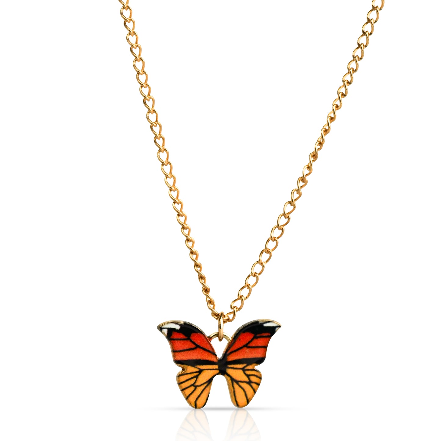 Collar Mariposa Naranja