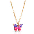 Collar Mariposa Rosa y Azul