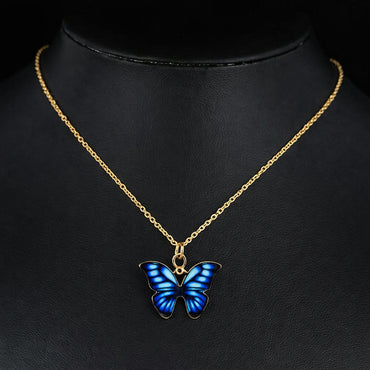 Collar Mariposa Azul