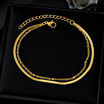 Pulsera Minimalista Dorada de Acero Inoxidable