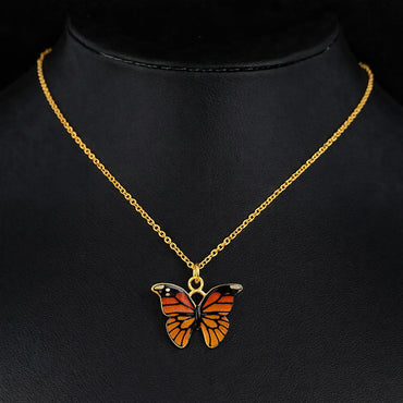 Collar Mariposa Naranja