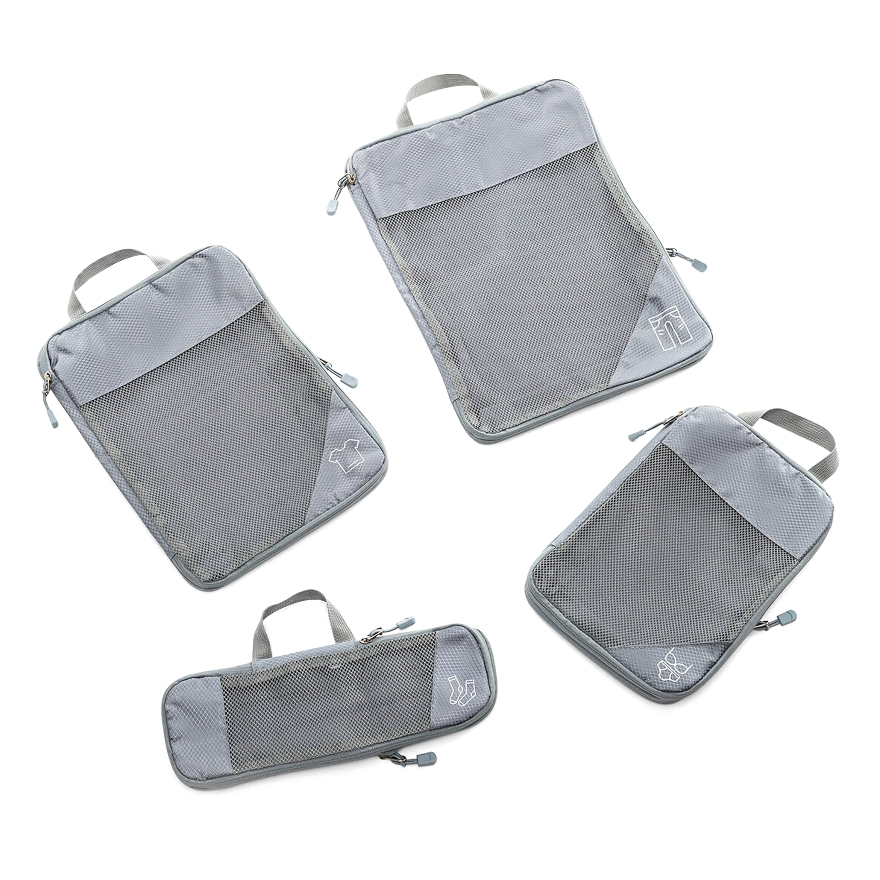 Set de Organizadores de Viaje para Maleta – Bolsas de Compresión y Organización de Ropa (4 Unidad)