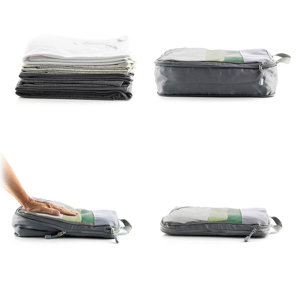 Set de Organizadores de Viaje para Maleta – Bolsas de Compresión y Organización de Ropa (4 Unidad)