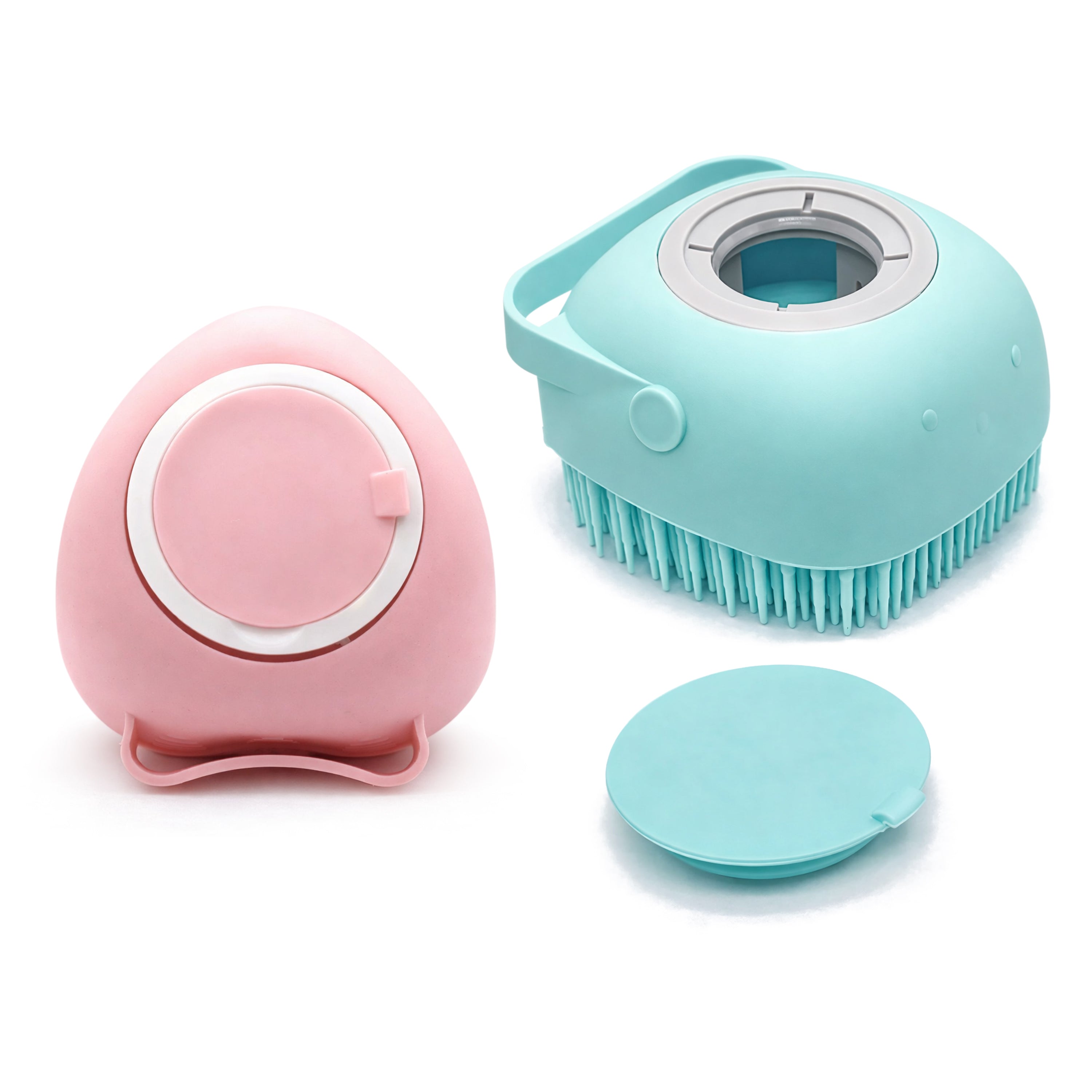 Cepillo de Baño y Masaje para Mascotas con Dispensador de Champú