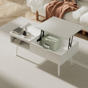 Mesa de centro moderna elevable 100-48-45,5 cm